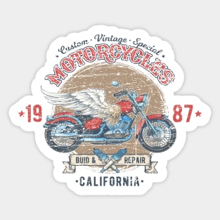 Custom Vintage Motorcycles California Sticker